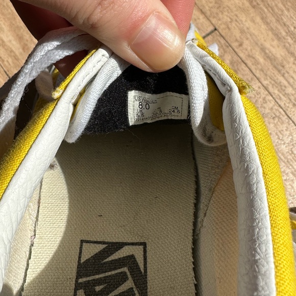 Custom platform bright yellow Vans, size 8 Women’s - Picture 8 of 10